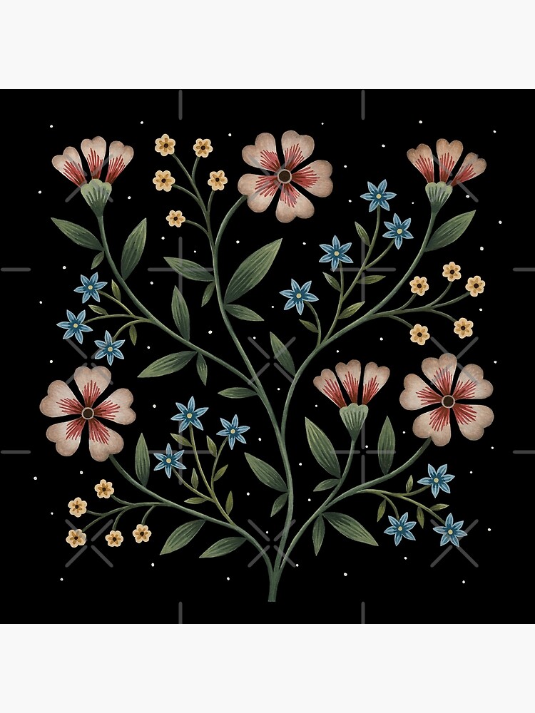 Thumbnail 2 of 2, Tote Bag, Flowers in the night designed and sold by Laorel.