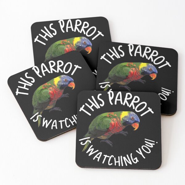 Item preview, This Parrot is Watching You Lorikeet  designed and sold by Zurickdesigns.