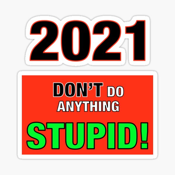 2021 Don’t Do Anything Stupid! Sticker