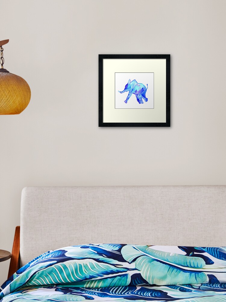 Elephant Framed Art Print By Luba Ost Redbubble