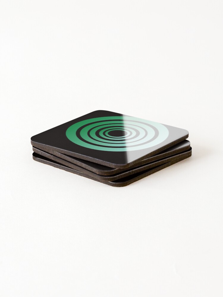 Thumbnail 4 of 5, Coasters (Set of 4), GREEN RINGS designed and sold by julset.