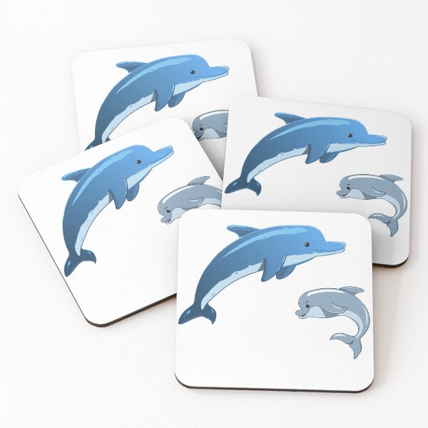 Item preview, Two Dolphins Swimming designed and sold by Fit & Fun  Gallery.