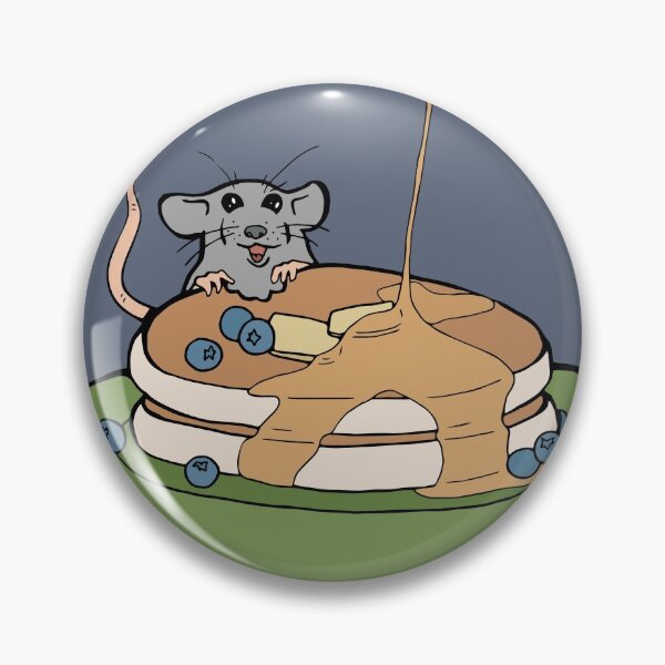 Item preview, Cute Mouse is a Big Fan of Breakfast, Specifically Pancakes designed and sold by Otter-Grotto.