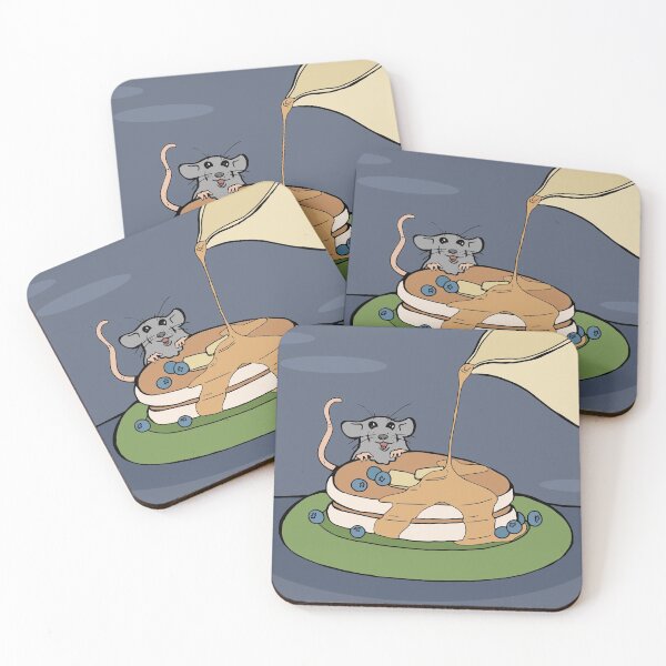 Item preview, Cute Mouse is a Big Fan of Breakfast, Specifically Pancakes designed and sold by Otter-Grotto.