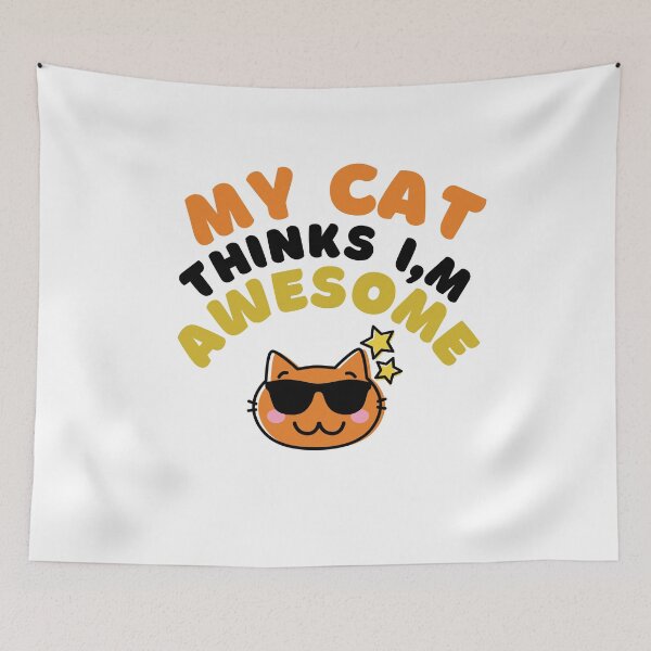Item preview, My Cat Awesome Funny Shirt Animal Cats Dogs Pets Cute Shirt Laugh Joke Gift Sarcastic Happy Fun Introvert Awkward Geek Hipster Silly Inspirational Motivational Birthday Present designed and sold by EpsilonEridani.