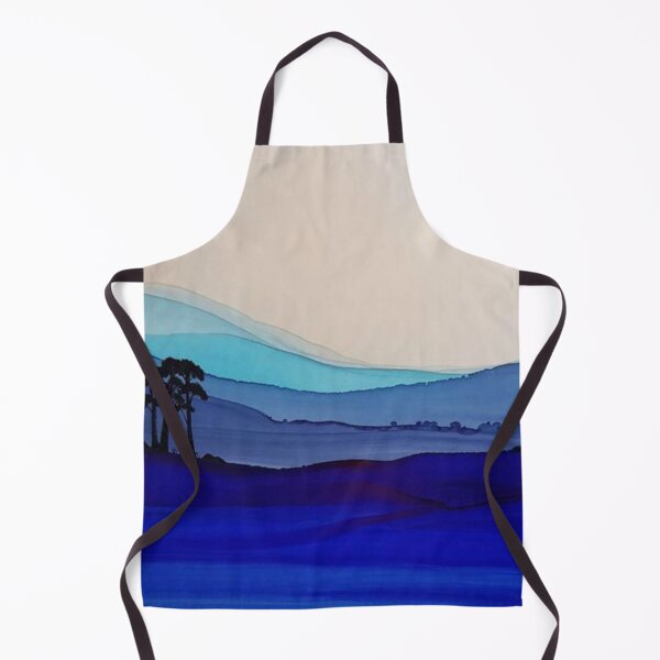 Item preview, Abstract Indigo landscape - alcohol ink designed and sold by ApArtPaintings.