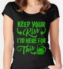 Funny St Patrick's Day Beer Drinking Humor Women's Fitted Scoop T-Shirt