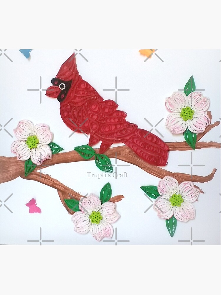 Cardinals Quilled Card