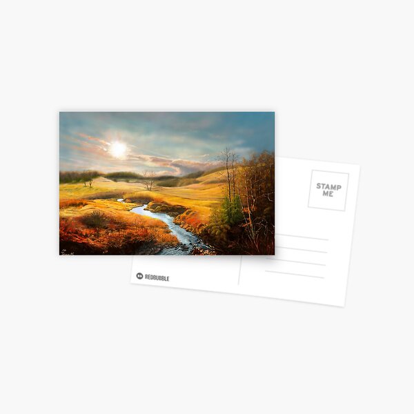 A Gleam To Watch Over the Fields Postcard