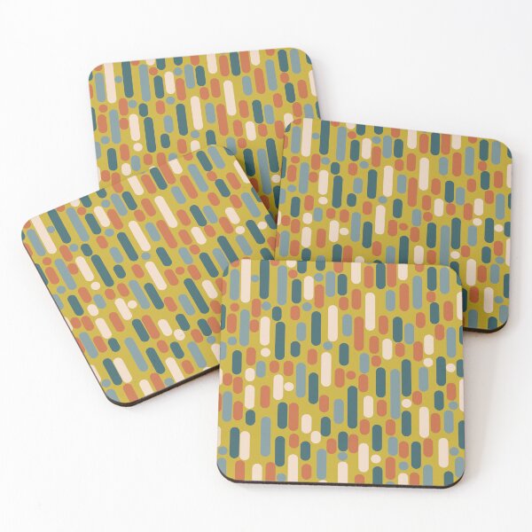 Item preview, Morningside Heights Mid Century Modern Pattern in Steel Blue, Orange, and Mustard designed and sold by kierkegaard.
