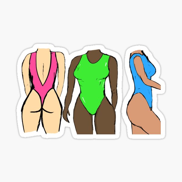 Bikini Body Sticker For Sale By Whimsytale Redbubble