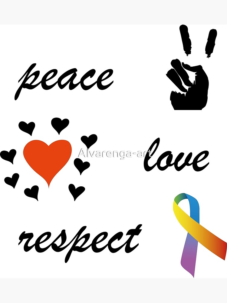 "peace, love and respect (austim)" Poster for Sale by Alvarengaart