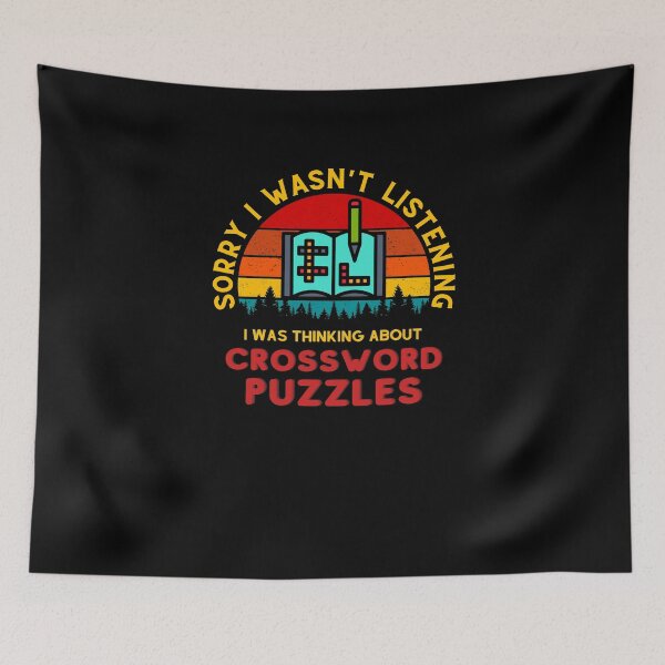 Item preview, Crossword Puzzle Lover Funny Joke Nerd Vintage Retro Sunset designed and sold by trendo.