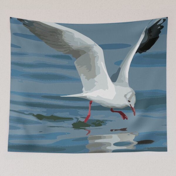 Item preview, The bird that flies over the sea in search of fish. designed and sold by Karine Dupras.