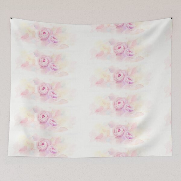 Item preview, Nichole_art: Dreamy watercolor pink and yellow roses  designed and sold by NicholeArtworks.