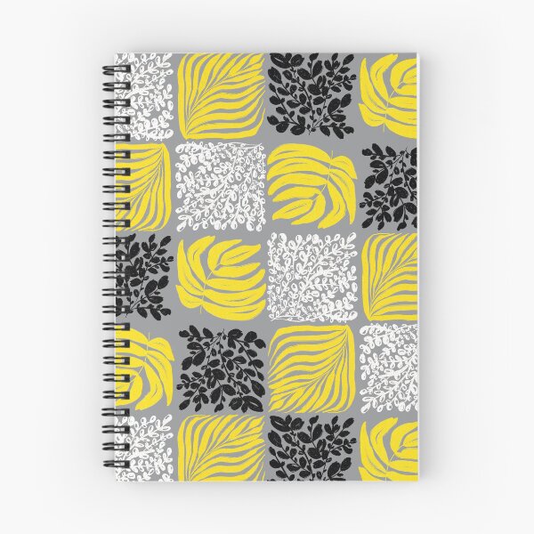 Artikelvorschau, Moderne botanische Quadrate // Gelb und Grau entworfen und verkauft von Dottadesigns.