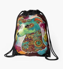 Bohemian Italian Greyhound Drawstring Bag