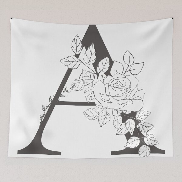 Item preview, Letter A Vintage Style Black and White designed and sold by Naturelisa.