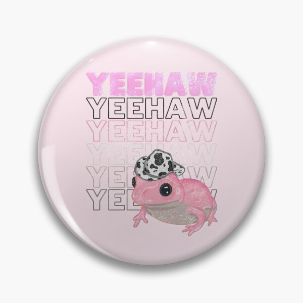 Item preview, Yeehaw Pink Frog Wearing Cowboy Hat designed and sold by RoserinArt.