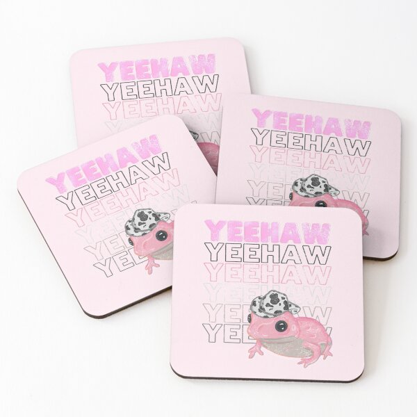 Item preview, Yeehaw Pink Frog Wearing Cowboy Hat designed and sold by RoserinArt.