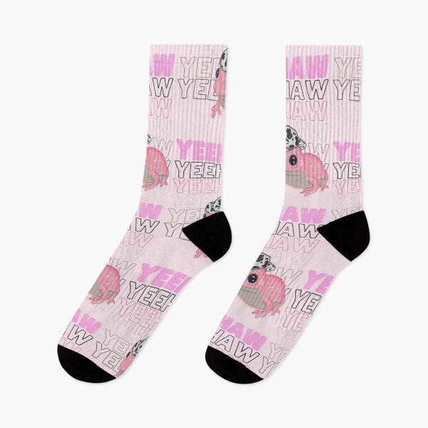 Item preview, Yeehaw Pink Frog Wearing Cowboy Hat designed and sold by RoserinArt.