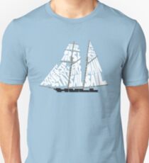 Tops'l Schooner Sail/Spar Plan Unisex T-Shirt
