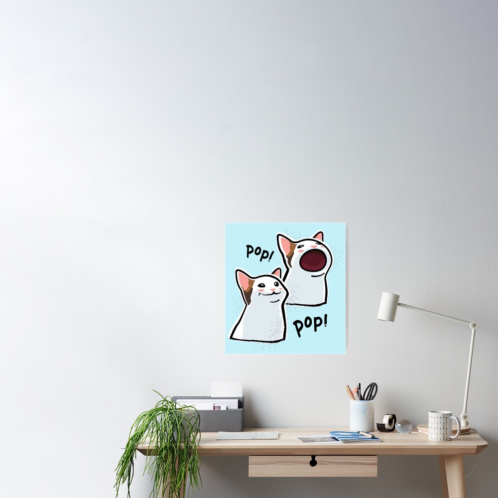 Pop Cat Meme Popcat Popping Cat Poster For Sale By Coolintent Redbubble 4821