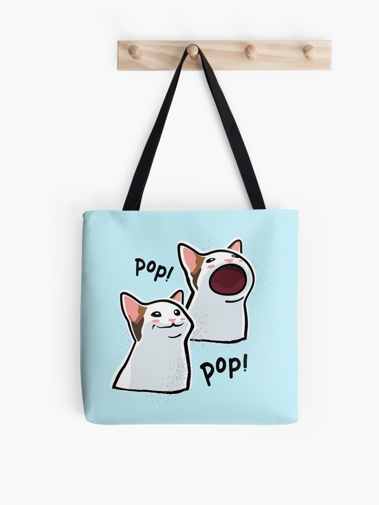 Pop Cat Meme PopCat Popping Cat Woman Small Backpack Bookbag
