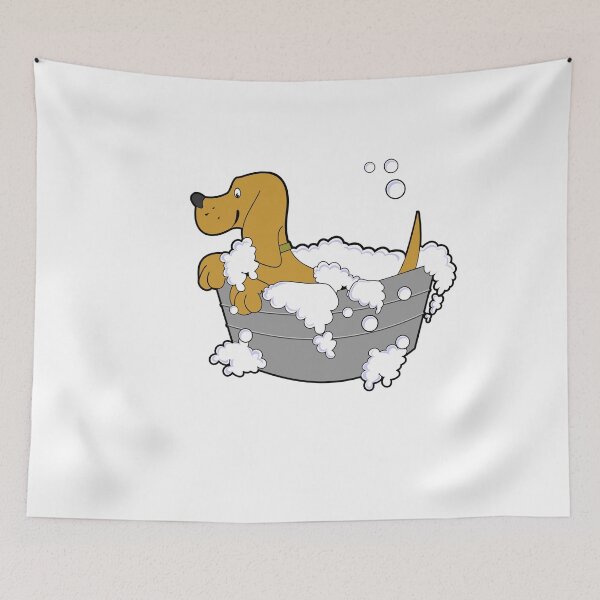 Item preview, Dog getting a bath  designed and sold by Fit & Fun  Gallery.
