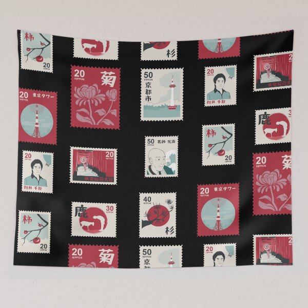 Item preview, Beautiful Japanese Stamps Sticker Pack - Black Version designed and sold by yumiso.