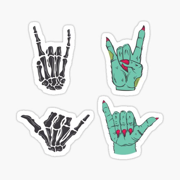 Artikel-Vorschau von Rock and Roll - Rock auf den Händen - Stickerpaket, designt und verkauft von 12BarTees.