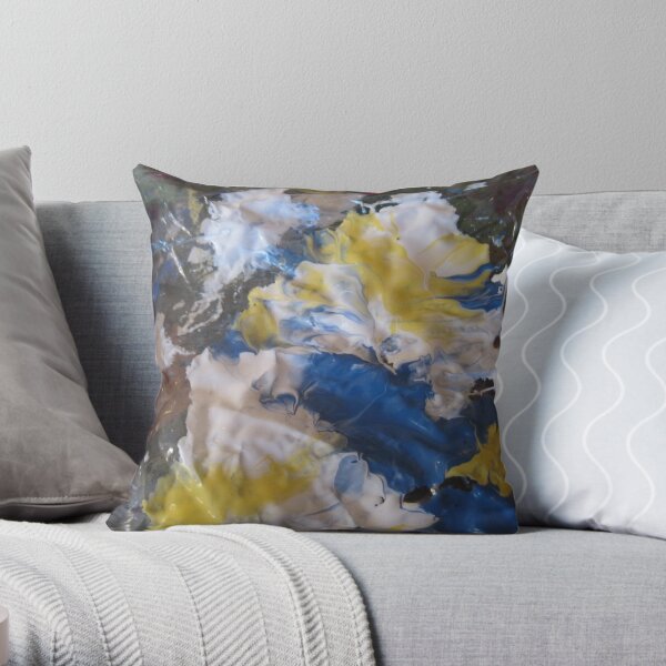 Blue yellow hot sale pillows