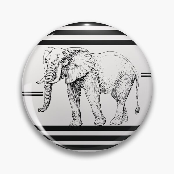 Item preview, elephant black&white lines designed and sold by kocakashop.