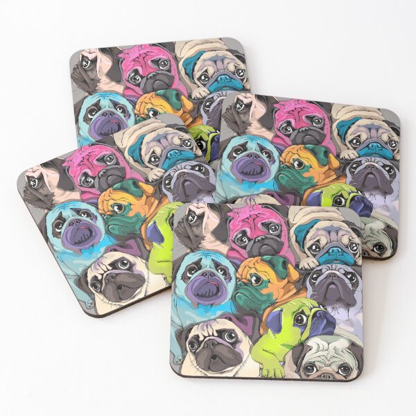 Item preview, Portrait of many pugs designed and sold by THISPUGVIBE.