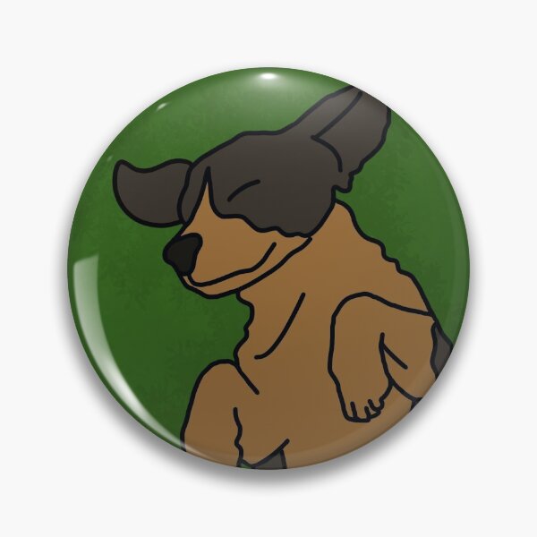 Item preview, Black and Brown Frolicking Puppy on Green designed and sold by Rocket-To-Pluto.