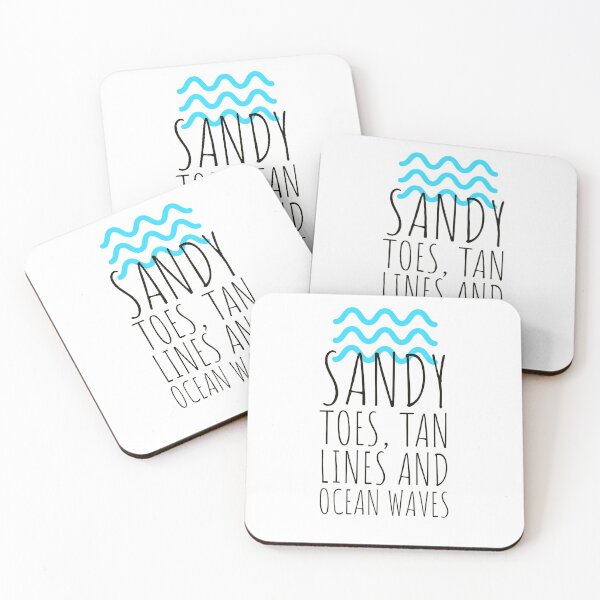 Item preview, "Sandy toes, tan lines and ocean waves." - waves - cool - sunny days designed and sold by Tropical Blood.