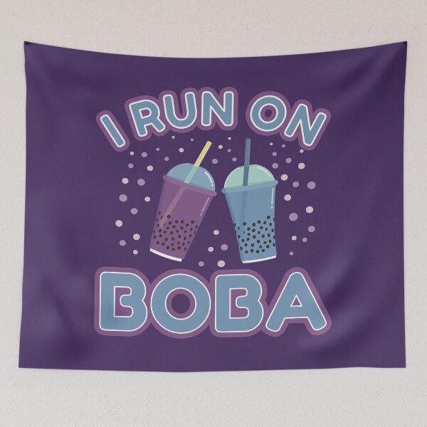 Item preview, I Run On Boba | bubble tea designed and sold by Punchi-Design.