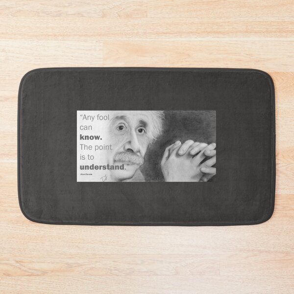 Item preview, Albert Einstein portrait: "Any fool can know. The point is to understand." designed and sold by danielcoart.