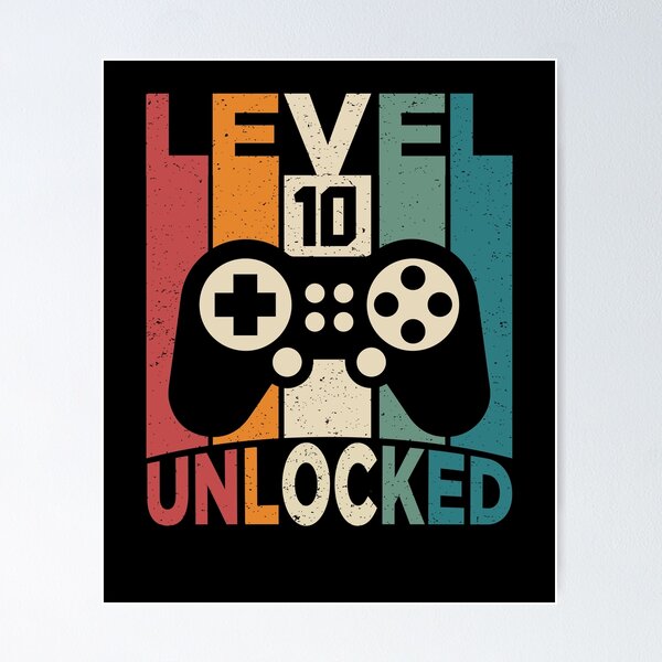 Level 39 Unlocked Funny Gaming Metal Print