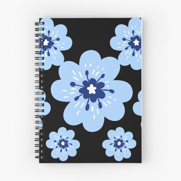 Item preview, Flower imprint with a big blue flower and small blue flowers designed and sold by TatianaLG.