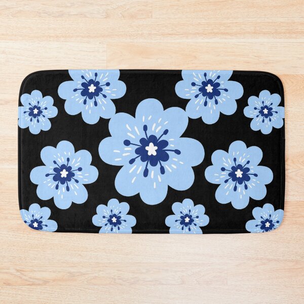 Item preview, Flower imprint with a big blue flower and small blue flowers designed and sold by TatianaLG.