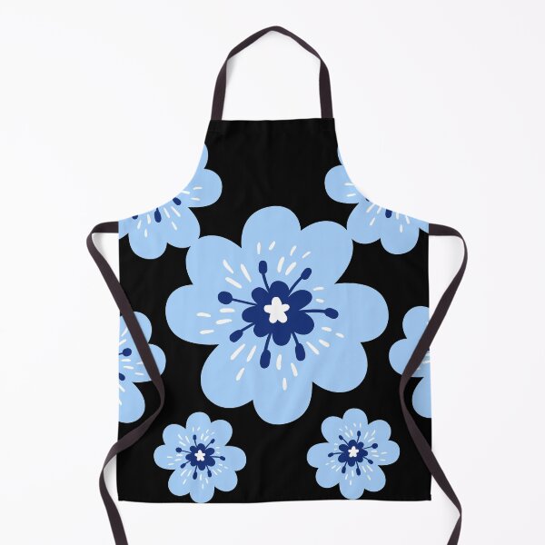 Item preview, Flower imprint with a big blue flower and small blue flowers designed and sold by TatianaLG.