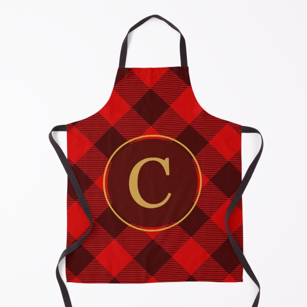 Item preview, Plaid Tartan Red Brown Diagonal Monogram Initial Letter C designed and sold by fotografixgal.