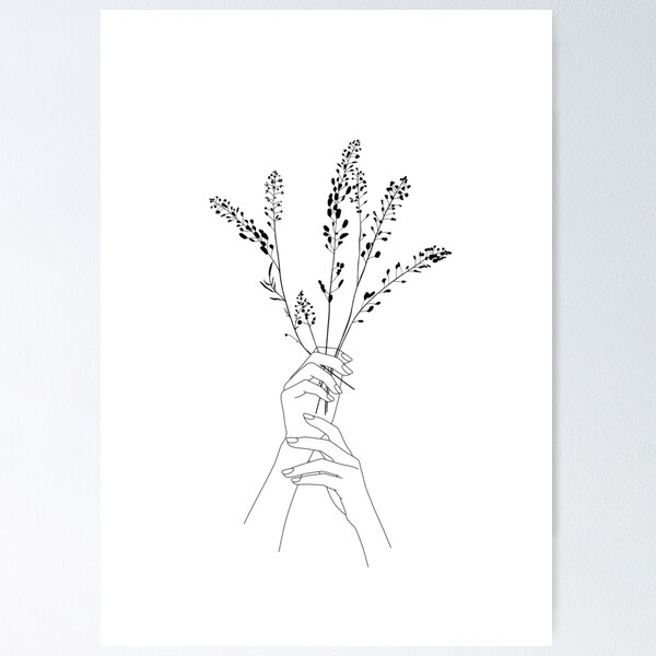 Item preview, Hands holding flowers illustration - Sunday designed and sold by TheColourStudy.