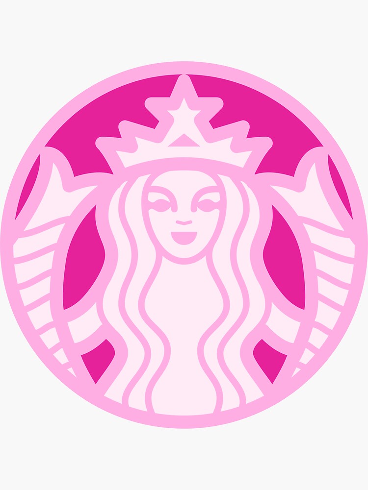 "Pink Starbucks Logo" Sticker for Sale by aesczuk Redbubble