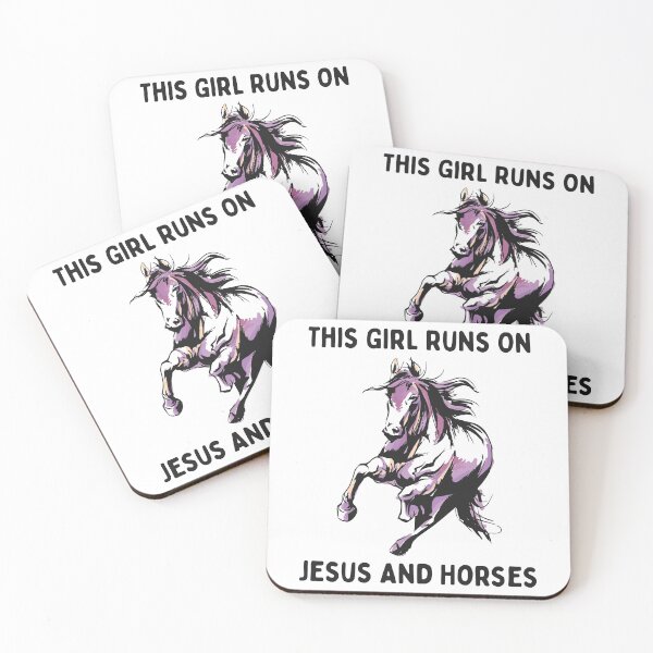 Item preview, This Girl Runs On Jesus And Horses designed and sold by OnepixArt.