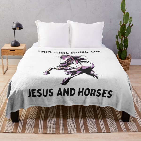 Item preview, This Girl Runs On Jesus And Horses designed and sold by OnepixArt.