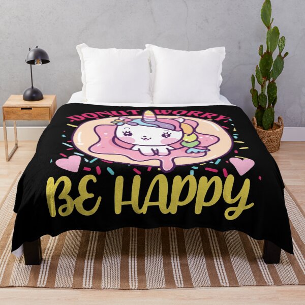 Item preview, Unicorn Design Donut Worry Be Happy Gift designed and sold by Joxxio.