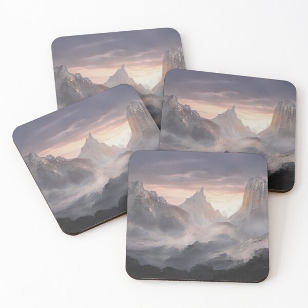 Item preview, Foggy abstract mountain landscape designed and sold by Aidan Burke.