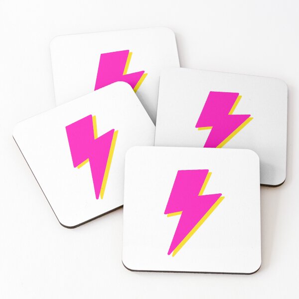 Item preview, pink and yellow lightning bolt designed and sold by abbeykm55.